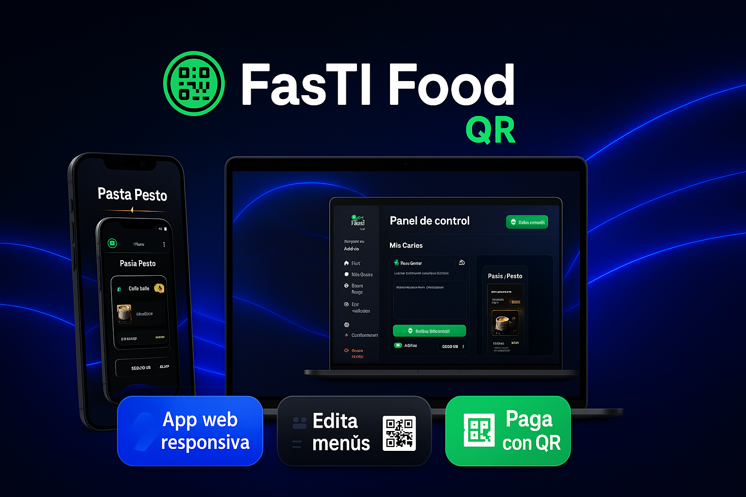 Panel admin con roles y permisos para restaurante